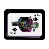 Joker and Batman Spade Playing Card Illustration マグネット (横)