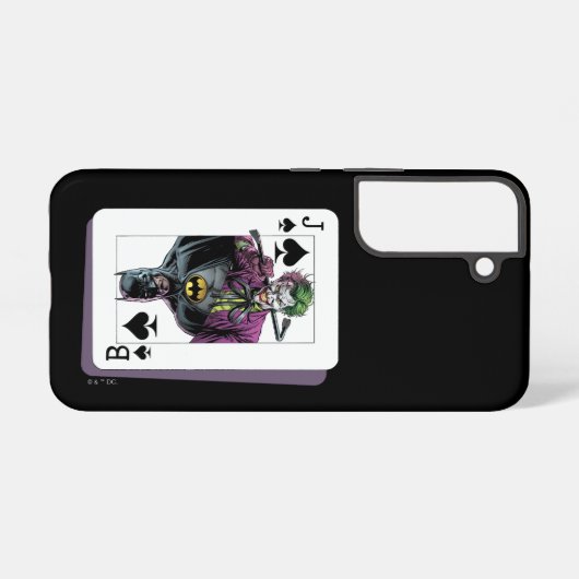 Joker and Batman Spade Playing Card Illustration Samsung Galaxyケース (裏面横)