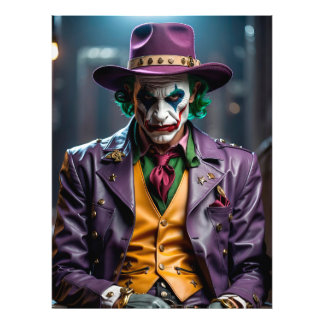 Joker in Purple Hat and Jacket フォトプリント