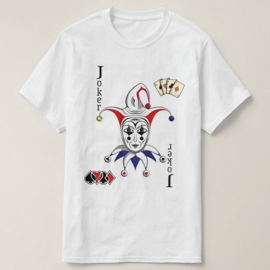 JOKER Playing Card – Wild Card King of Games Tシャツ (デザイン正面)