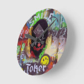 Joker Pop Art Specialty ラウンド壁時計 (傾斜)