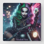 Joker's Wild スクエア壁時計 (正面)