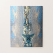 Jokulsarlonの氷山湖の反射のパズル ジグソーパズル (縦)