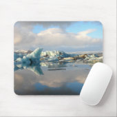 Jokulsarlonの氷山湖の反射のmousepad マウスパッド (マウス)
