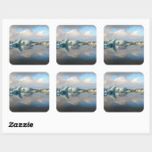 Jokulsarlon iceberg湖の反射シール スクエアシール (シート)