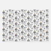 Jolabokaflod Books, Cats, and Cocoa Christmas Gift ラッピングペーパーシート (正面2)