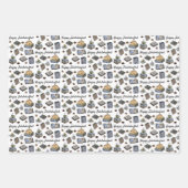 Jolabokaflod Books, Cats, and Cocoa Christmas Gift ラッピングペーパーシート (正面)