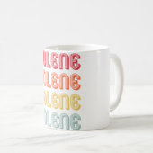 JOLENEギフト名パーソナライズされたレトロヴィンテージ80s 90 コーヒーマグカップ (正面右)
