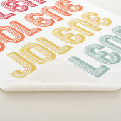 JOLENEギフト名パーソナライズされたレトロヴィンテージ80s 90 シェルパブランケット (3/4)