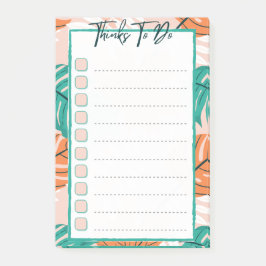 Joli Post-it® Thinks To Do Fleurs Colorées ポストイット