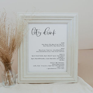 JOLIEミニマリストBohoドリンクバーメニューサイン ポスター