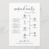 JOLIEミニマリストBoho Welcome Letterタイムラインカード メニュー (裏面)