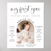 JOLIEミニマルおもしろいアーチ写真初年度マイルストーン ポスター (正面)