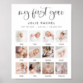 JOLIEミニマルおもしろいBoho初年度写真マイルストーン ポスター