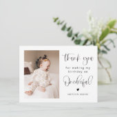 JOLIEミニマルおもしろいOnederful誕生日ありがとう 招待状 (スタンド正面)