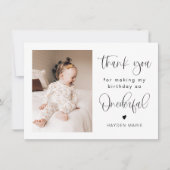 JOLIEミニマルおもしろいOnederful誕生日ありがとう 招待状 (正面)