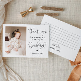 JOLIEミニマルおもしろいOnederful誕生日ありがとう 招待状