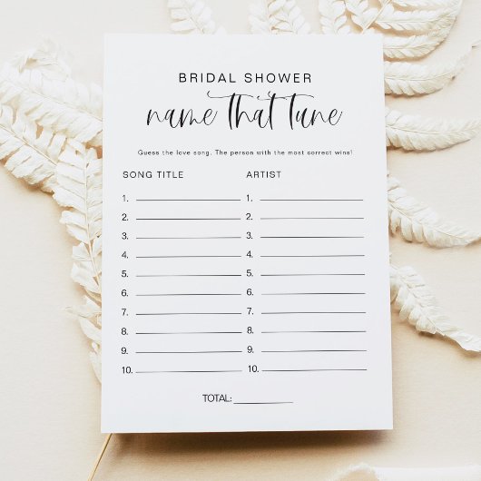 JOLIE名モダンThat Tuneブライダルシャワーゲーム 招待状