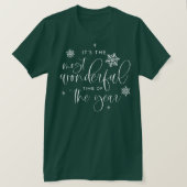 JOLIE最も素晴らしいタイムクリスマス引用文Tシャツ Tシャツ (デザイン正面)