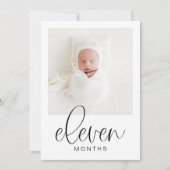 JOLIE第1期モダン誕生日マイルストーンフォトバナー 招待状 (正面)