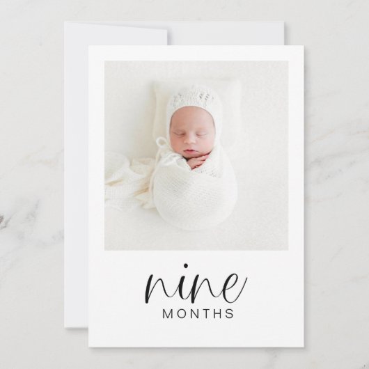 JOLIE第1期モダン誕生日マイルストーンフォトバナー 招待状 (正面)