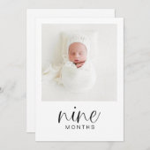 JOLIE第1期モダン誕生日マイルストーンフォトバナー 招待状 (正面/裏面)