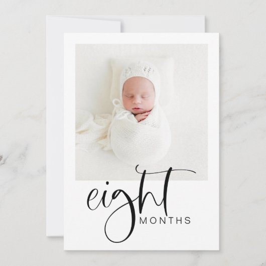 JOLIE第1期モダン誕生日マイルストーンフォトバナー 招待状 (正面)