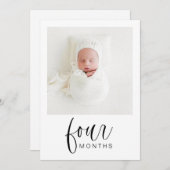 JOLIE第1期モダン誕生日マイルストーンフォトバナー 招待状 (正面/裏面)