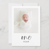 JOLIE モダン 1st Birthday MilestoneフォトバナーI 招待状 (正面)