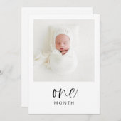 JOLIE モダン 1st Birthday MilestoneフォトバナーI 招待状 (正面/裏面)