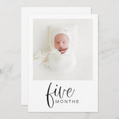 JOLIE モダン 1st Birthday MilestoneフォトバナーI 招待状 (正面/裏面)