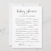 JOLIE モダン Baby Shower Libs、入力空白の 招待状 (正面)