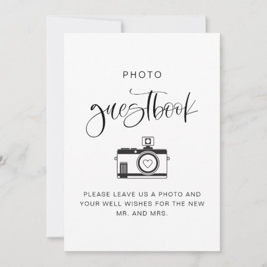 JOLIE モダン Bohemian Photo Guest Book Sign 招待状 (正面)