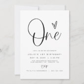 JOLIE モダン Bohoミニマル 1stバースデーフォト 招待状 (正面)
