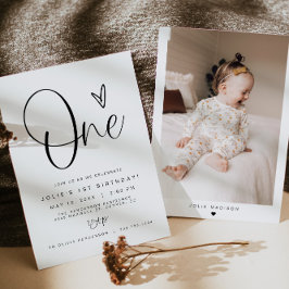 JOLIE モダン Bohoミニマル 1stバースデーフォト 招待状