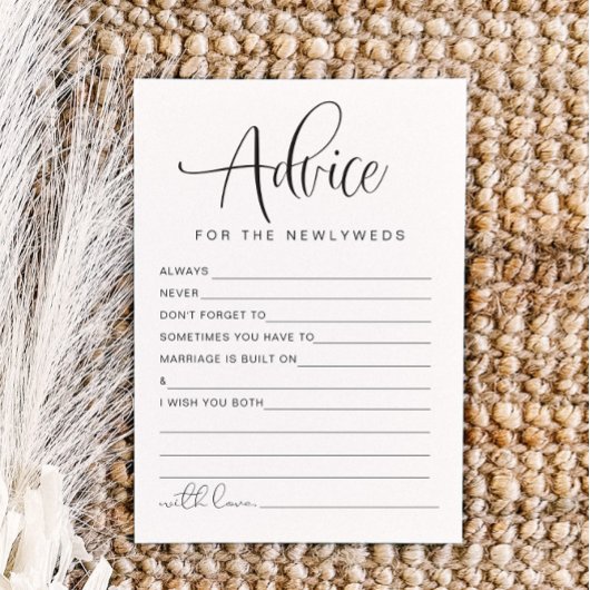 JOLIE 現代的な新婚夫婦へのアドバイスと願い ゲームカード 招待状