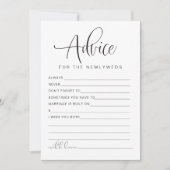 JOLIE 現代的な新婚夫婦へのアドバイスと願い ゲームカード 招待状 (正面)