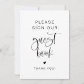 JOLIE Boho Minimalist Sign Our Guest Book Sign 招待状 (正面)