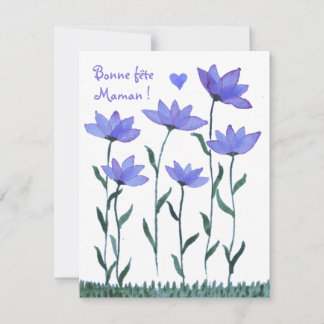 Jolie carte de fêtes des mères fleurs aquarelle シーズンカード