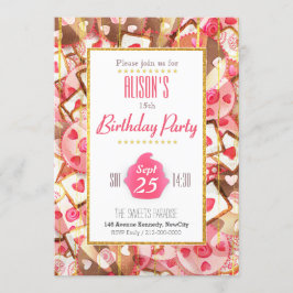 Jolie carte d'invitation de Fête Anniversaire 招待状