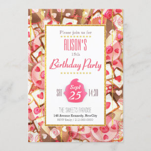 Jolie carte d'invitation de Fête Anniversaire 招待状