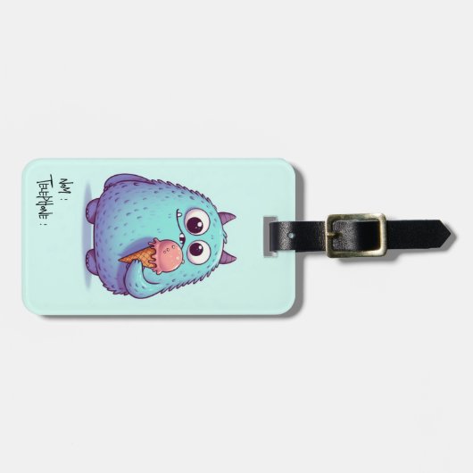 Jolie étiquette à bagage pour enfant ラゲッジタグ (正面横)