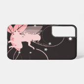 Jolie fée rose et étoiles samsung galaxyケース (裏面横)