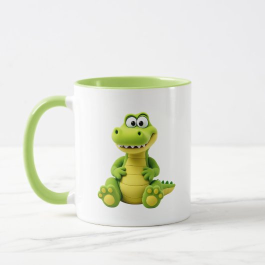 Jolie image d’un crocodile rigolo. マグカップ (左)