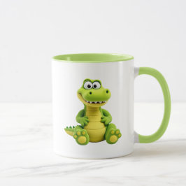 Jolie image d’un crocodile rigolo. マグカップ