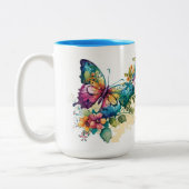 Jolie tasse de boisson en couleur papillon ツートーンマグカップ (左)