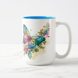 Jolie tasse de boisson en couleur papillon ツートーンマグカップ