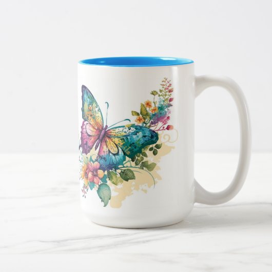 Jolie tasse de boisson en couleur papillon ツートーンマグカップ (右)
