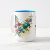 Jolie tasse de boisson en couleur papillon ツートーンマグカップ (正面左)
