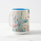 Jolie tasse de boisson en couleur papillon ツートーンマグカップ (正面左)